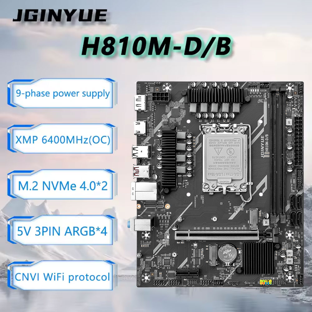 Материнская плата JGINYUE H810 – обзор и цена Ddr5 64Gb